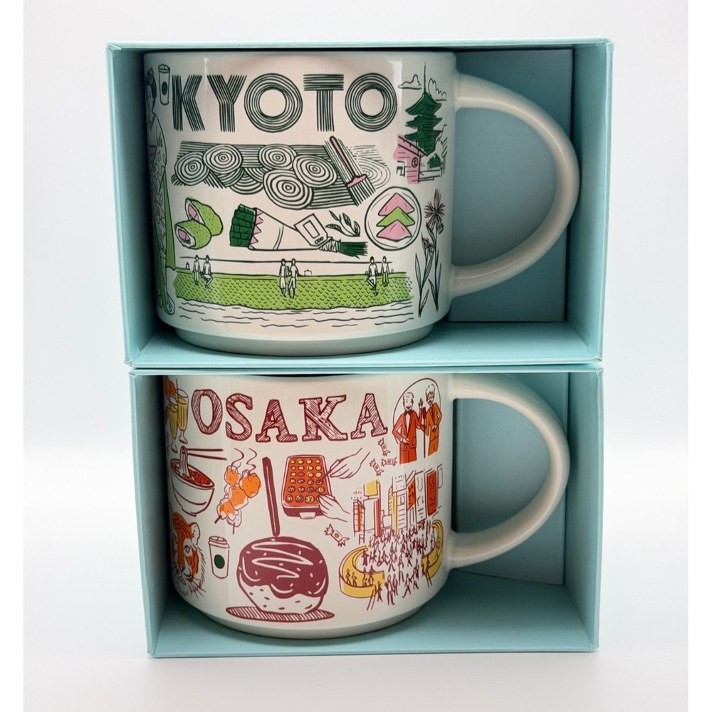 Starbucks Been There Series Japan Mug Kyoto Osaka Set Limited Edition US Seller